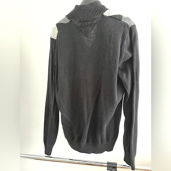 Tommy Hilfiger Checkered Black Long Sleeve Top - Picture 3 of 4